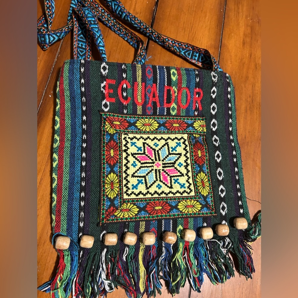 Handcrafted bag from Ecuador.  Brand new!  Sanitized for your use!
